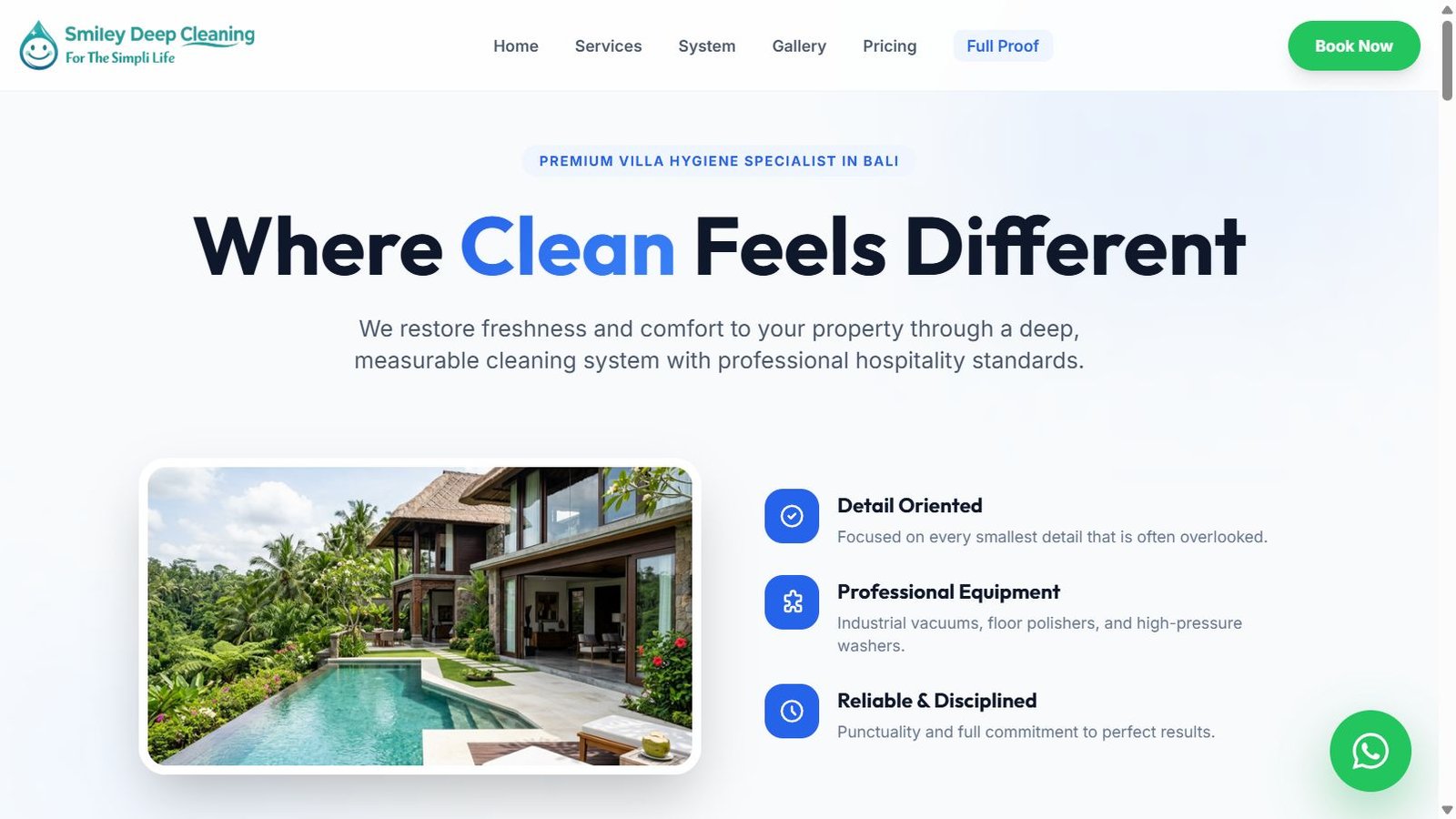 Smiley Deep Cleaning website